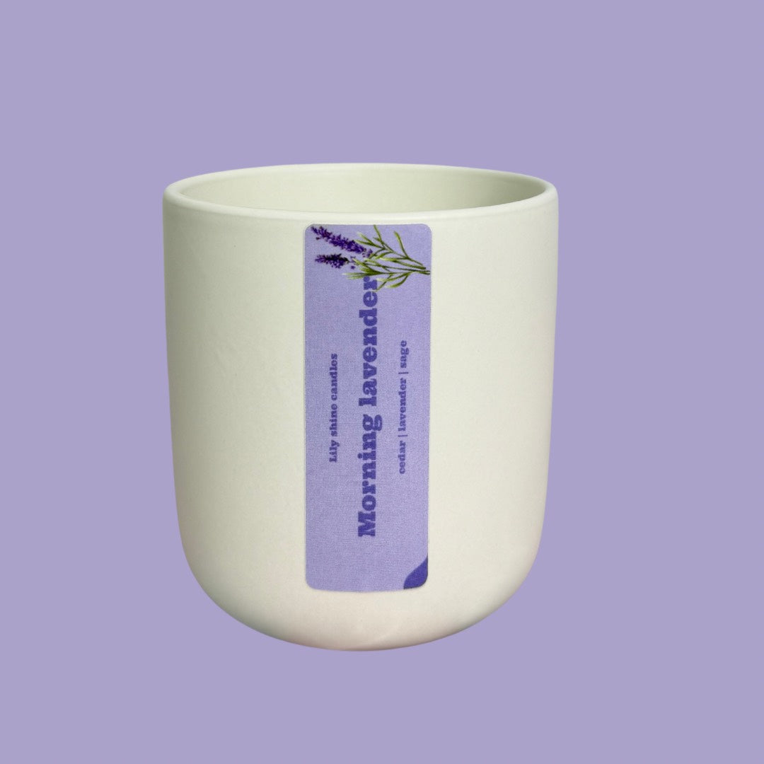 Morning Lavender 10oz Ceramic Jar