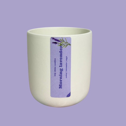 Morning Lavender 10oz Ceramic Jar