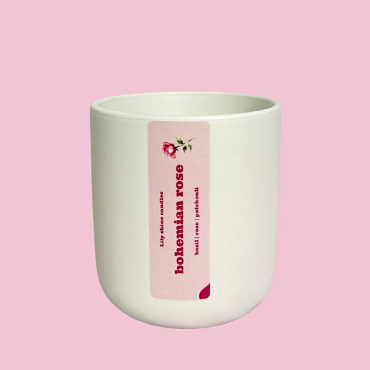 Bohemian Rose 10oz Ceramic Jar